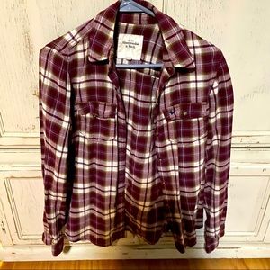 Maroon Abercrombie flannel